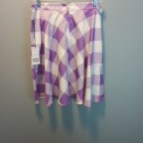 Unique Vintage Lavender and White Gingham  Flair Skirt Size 1X (16) NWT - Picture 7 of 7